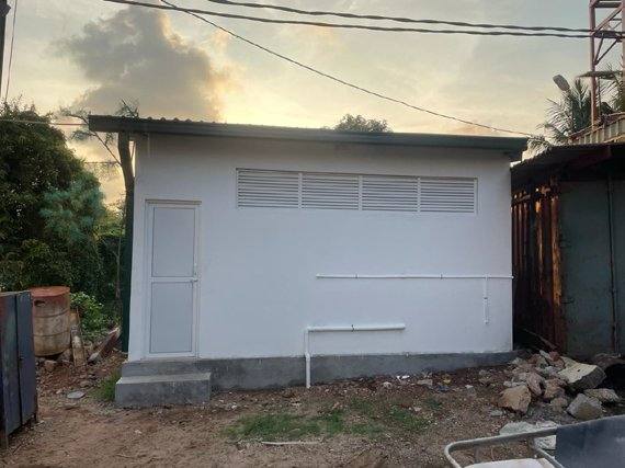 Washroom block exterior construction at Tantri Trailers